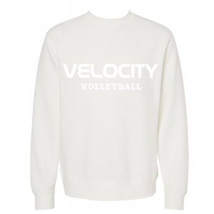 Best Selling Velocity Puff Print Sweatshirt - WHITE